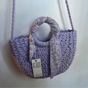 Urban Expressions Lavender Wicker Bag